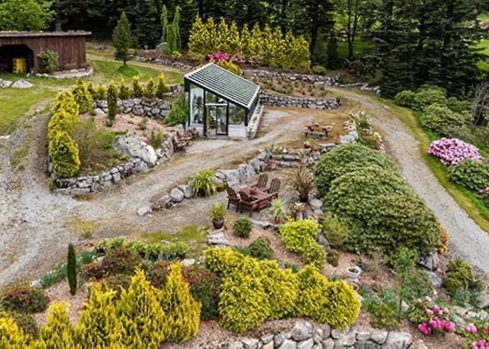 With Rhododendron Garden Near Ålgård